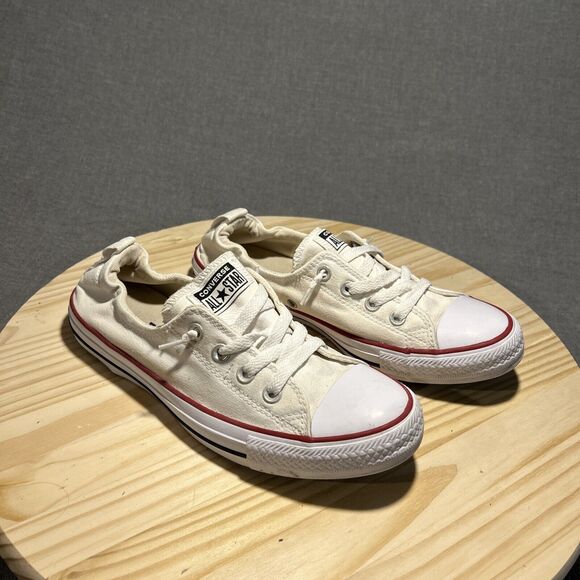 Converse Shoes Womens 10 Chuck Taylor All Star Sneakers White Canvas 537084F - Picture 1 of 15